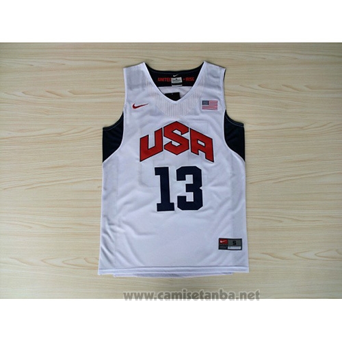 Camiseta USA 2012 Chris Paul #13 Blanco